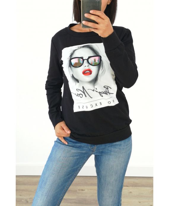 SWEAT FEMME 3007 NOIR