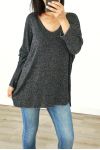 MAGLIONE OVERSIZE IRIDESCENTI 3035 NERO