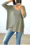 SWETER OVERSIZE IRISE 3035 WOJSKOWY ZIELONY