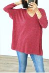 PULL OVERSIZE IRISE 3035 BORDEAUX