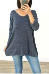 MAGLIONE OVERSIZE IRIDESCENTI 3035 BLU NAVY