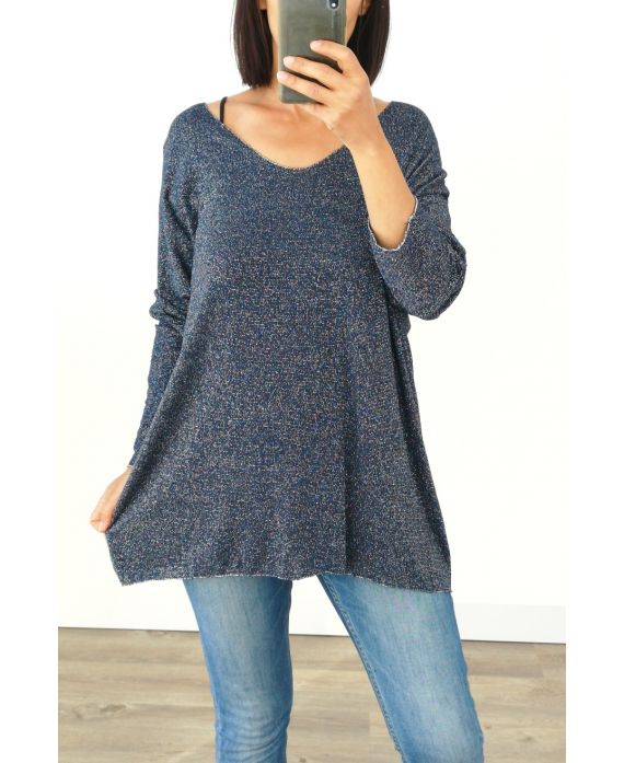 MAGLIONE OVERSIZE IRIDESCENTI 3035 BLU NAVY