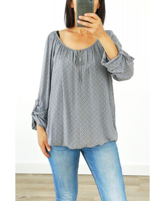 TOP IMPRIME COL A NOUER 3027 GRIS