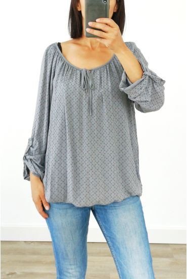 TOP IMPRIME COL A NOUER 3027 GRIS