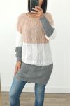 PULL LONG EN LAINE 3032 ROSE