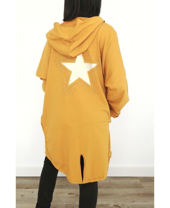 JACKET BACK STAR RHINESTONES 3031 MUSTARD