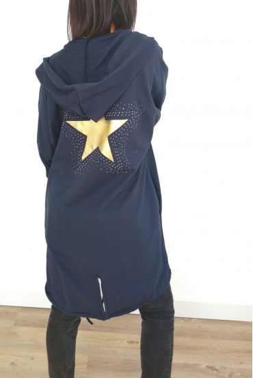 JACKET BACK STAR RHINESTONES 3031 NAVY BLUE