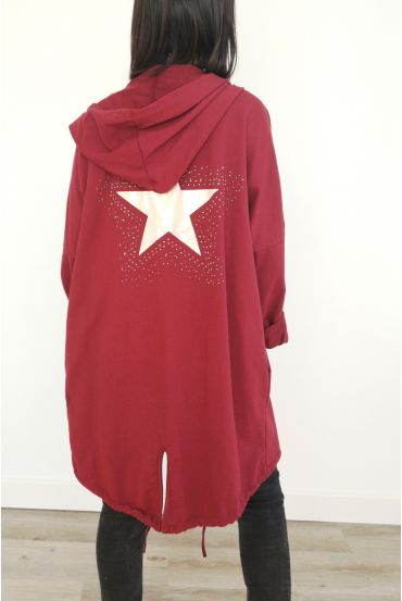 JACKET BACK STAR RHINESTONES 3031 BORDEAUX