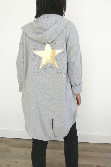 JACKET BACK STAR RHINESTONES 3031 GREY