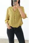 BLUSA STAMPA 3023 SENAPE