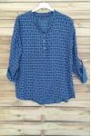 BLUSE DRUCKT 3023 BLAU