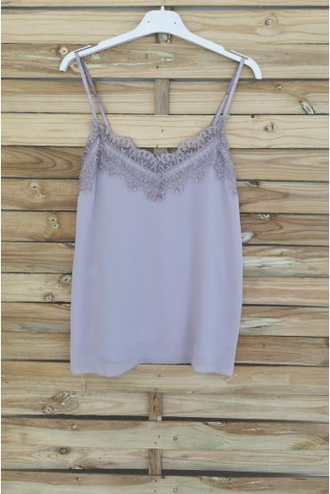 CAMISOLA DE ENCAJE 3037 TAUPE