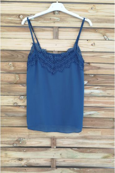 CAMISOLA DE ENCAJE 3037 AZUL