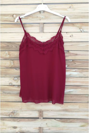 CAMISOLE LACE 3037 BORDEAUX