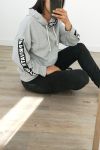 SWEATSHIRT MIT KAPUZE HAT VIP PRIVATE 3038 GRAU