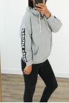 SWEATSHIRT MIT KAPUZE HAT VIP PRIVATE 3038 GRAU