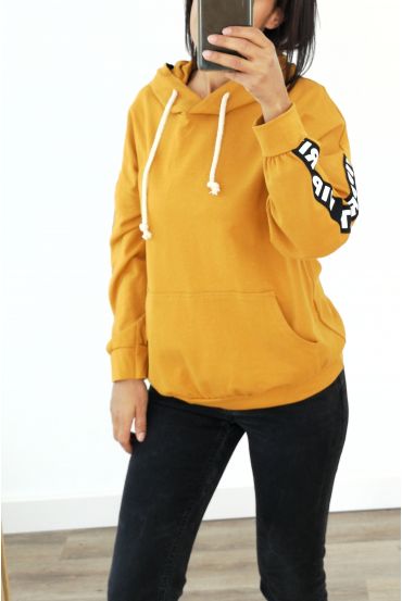 SWEAT HAS HOOD VIP PRIVATE 3038 MUSTARD