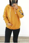 SWEATSHIRT MIT KAPUZE HAT VIP PRIVATE 3038 SENF