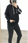 SWEATSHIRT MIT KAPUZE HAT VIP PRIVATE 3038 SCHWARZ