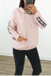 SWEATSHIRT MIT KAPUZE HAT VIP PRIVATE 3038 ROSA