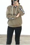 SWEAT A CAPUCHE VIP PRIVATE 3038 VERT MILITAIRE