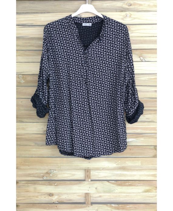 BLOUSE PRINTS 3018 BLACK