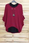 PULL 2 PIECES BIJOU INTEGRE 3051 BORDEAUX