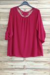 GROOT FORMAAT TUNIEK TOP LACE 3056 BORDEAUX