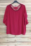 GROOT FORMAAT TUNIEK TOP LACE 3056 BORDEAUX