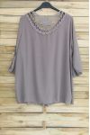 GROOT FORMAAT TUNIEK TOP LACE 3056 TAUPE