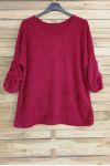 GRANDE TAILLE PULL DOUX 3053 BORDEAUX