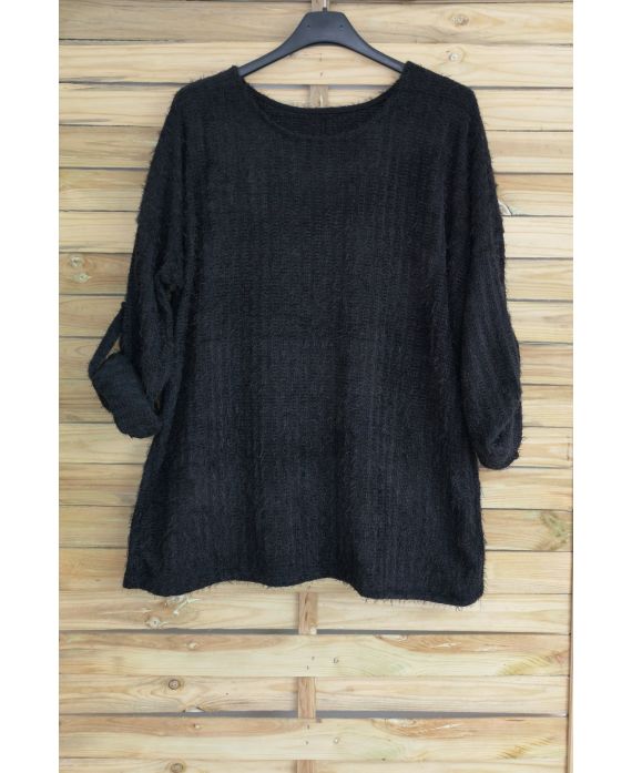 LARGE SIZE SWEATER SOFT 3053 BLACK