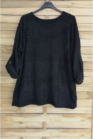 LARGE SIZE SWEATER SOFT 3053 BLACK