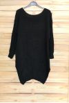 PULLOVER TUNIKA LONG AJOURE 3066 SCHWARZ