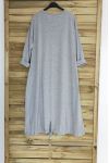 VESTIDO LARGO OVERSIZE MUJERES 3060 GRIS