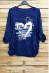 LARGE SIZE PULL FLOCKING HEART 3052 ROYAL BLUE