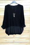 LARGE SIZE PULL BI-MATTER + NECKLACE OFFERED 3077 BLACK