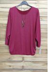 LARGE SIZE SWEATER IRIDESCENT 3073 BORDEAUX