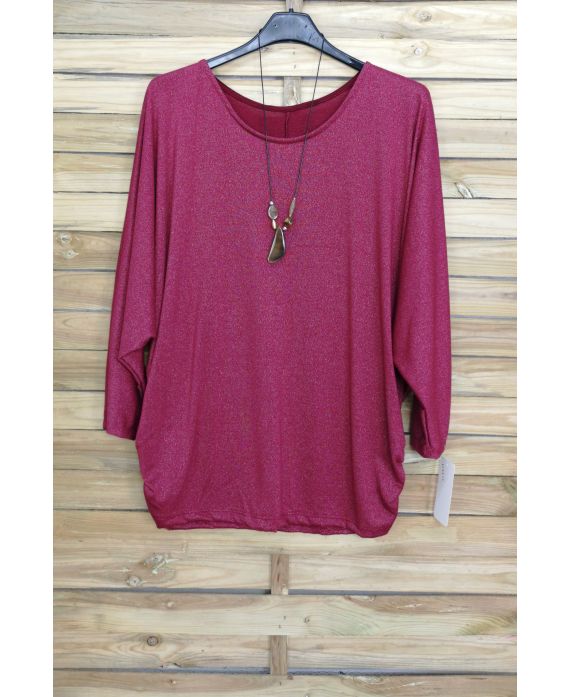 GRANDE TAILLE PULL IRISE 3073 BORDEAUX