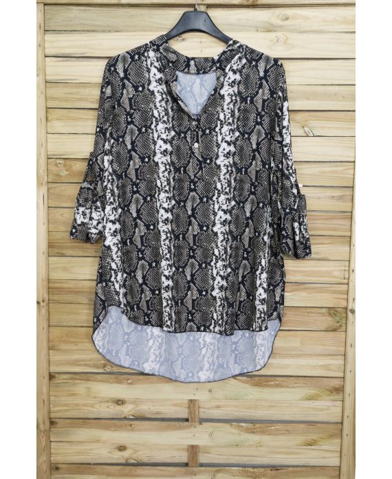 LARGE SIZE BLOUSE PYTHON 3086 TAUPE