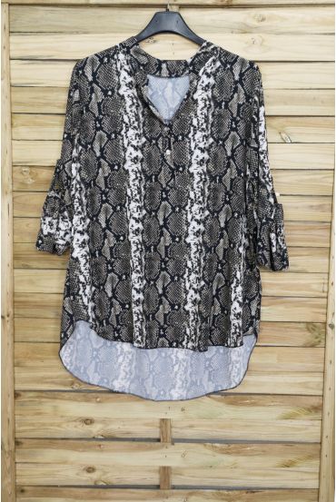 GROOT FORMAAT BLOUSE PYTHON 3086 TAUPE