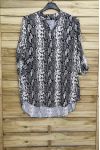 GROOT FORMAAT BLOUSE PYTHON 3086 GRIJS