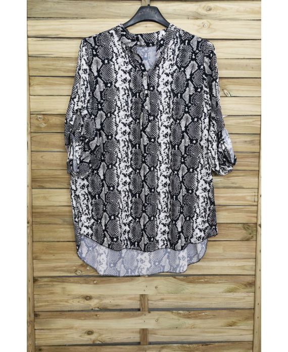 GRAN TAMAÑO DE LA BLUSA DE PYTHON 3086 GRIS