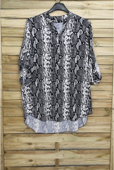 GROOT FORMAAT BLOUSE PYTHON 3086 GRIJS