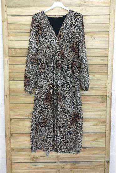 LANGES KLEID 3067 LEOPARD GROß