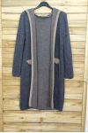 CARDIGAN MET LANGE MOHAIR KAP HEEFT 3083 GRIJS