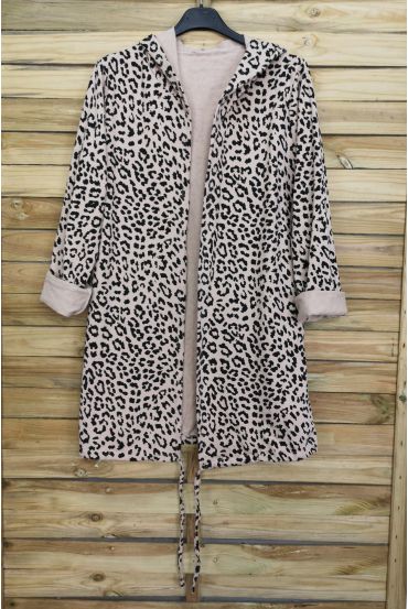 VESTE A CAPUCHE 3094 LEOPARD