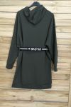 SWEAT LONG/KLEID + GÜRTEL 3084 MILITÄR GRÜN