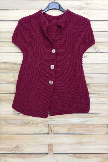 GILET IN MAGLIA 4002 BORDEAUX