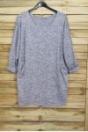 GRANDE TAILLE PULL AVEC RIVETS 4001 GRIS